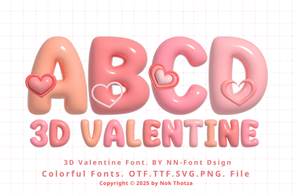 3D Valentine: The Playful Font That Makes Designs Pop