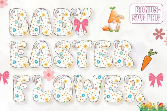 Baby Easter Flower: A Floral Font for Spring Designs