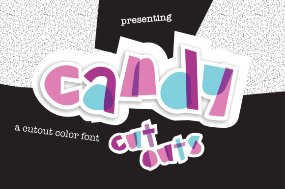 Candy Cutouts: A Playful Display Font for Creative Projects