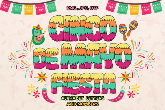 Celebrate in Style with the Cinco De Mayo Fiesta Color Font