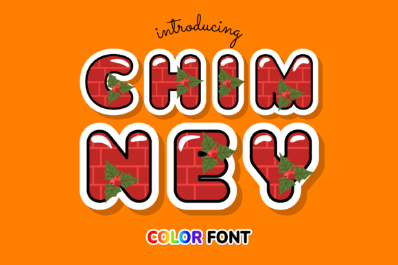 Chimney: A Festive Color Font for Seasonal Design Projects