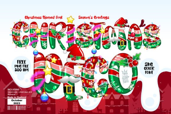 Christmas Deco: A Festive Color Font for Holiday Projects