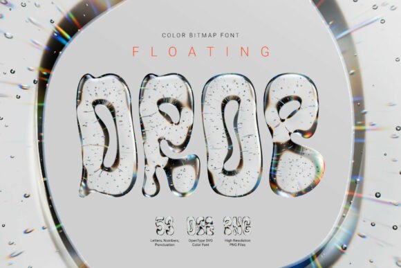 Floating Drop: A 3D Liquid Font for Modern Design