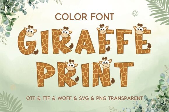 Giraffe Print: A Playful Typeface for Safari-Inspired Designs