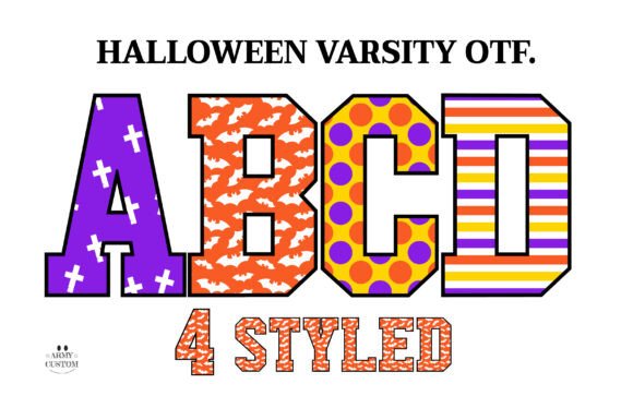 Halloweenvarsity Bats: Bold Collegiate Type for Spooky Season