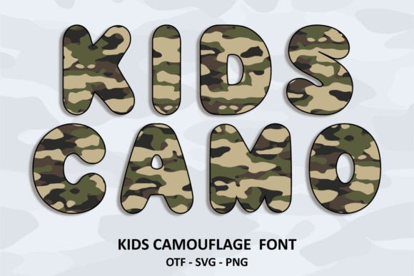 Kids Camouflage: A Playful Font for Bold Projects