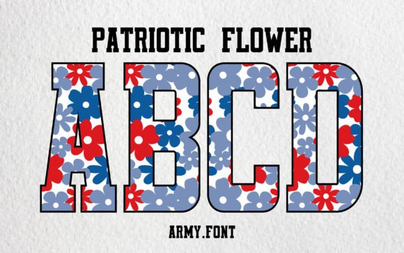 Patriotic Flower: A Fresh Take on Classic Display Typography