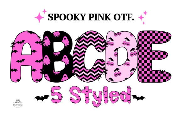 Spookypink Bats: A Playful Halloween Font Collection