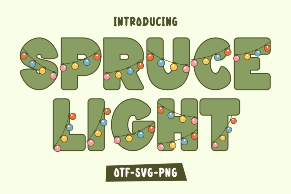 Spruce Light: A Festive Christmas Color Font for Your Projects