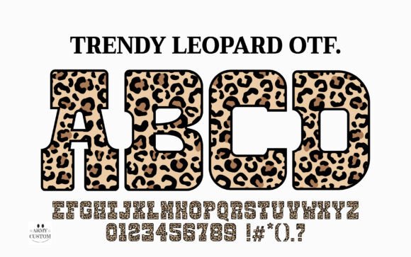 Unleash Your Design with the Trendy Leopard Typeface